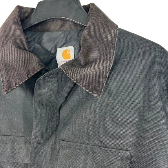 CARHARTT Men’s C14 Black Duck Canvas Arctic Quilted Lined Chore Coat 3XL